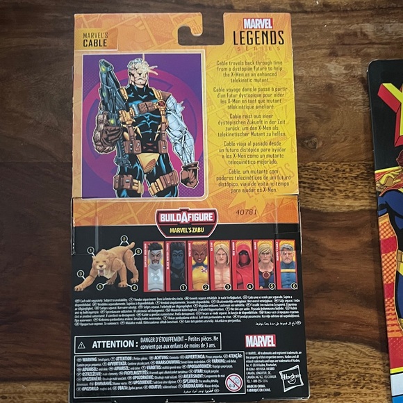 Hasbro Marvel Legends Cable Figure in build a figure Blue and Yellow - Picture 2 of 2